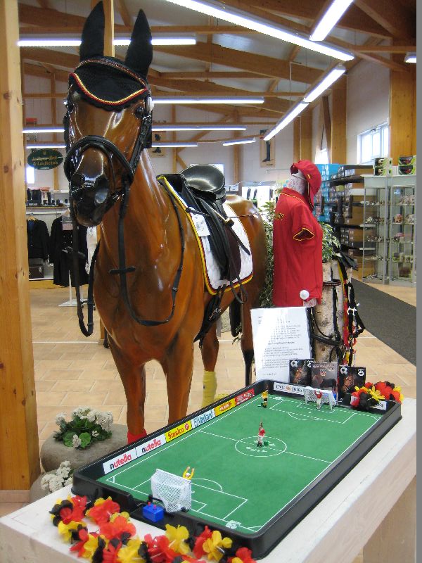 Kommt in unsere Pferdesporthäuser, um auf den Tipp-Kick Stadien Tore zu erzielen.