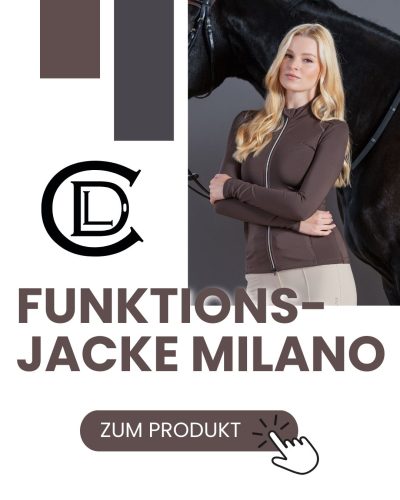 Reitjacke Damen mit funkelndem Logo Rücken